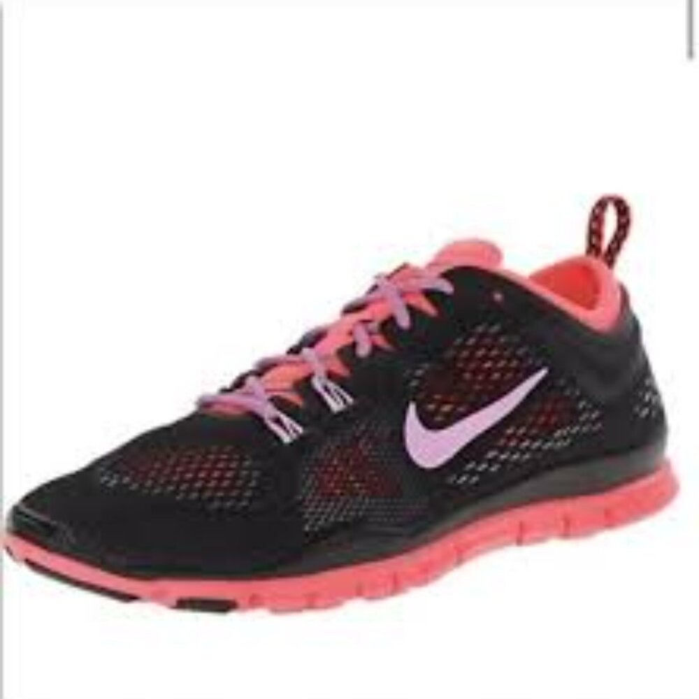 Nike Women's Black Pink Free 5.0 629496-011 Mesh‎ Athletic Training Shoes Sz 8.5